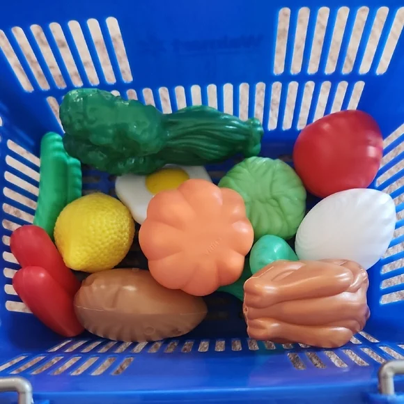 Walmart Blue Toy Shopping Basket - Picture 3 of 4